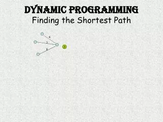 Dynamic Programming Finding the Shortest Path