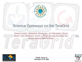 science gateways on the teragrid