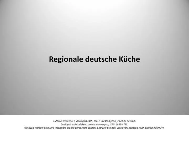 regionale deutsche k che