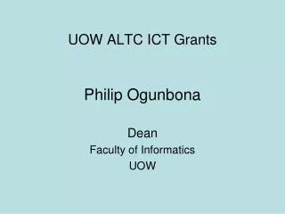UOW ALTC ICT Grants