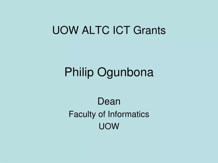 uow altc ict grants