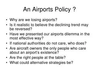 An Airports Policy ?
