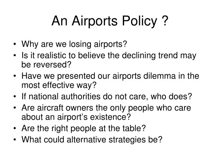 an airports policy