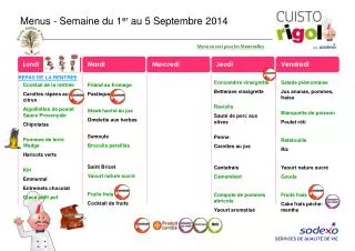 Friand au fromage Pastèque Steak haché au jus Omelette aux herbes Semoule Brocolis persillés