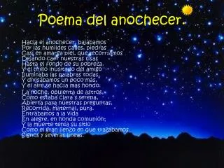 poema del anochecer