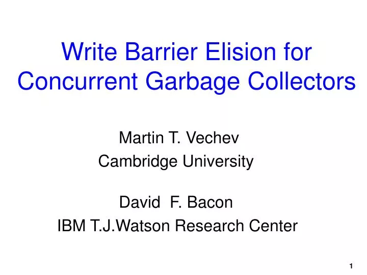 write barrier elision for concurrent garbage collectors