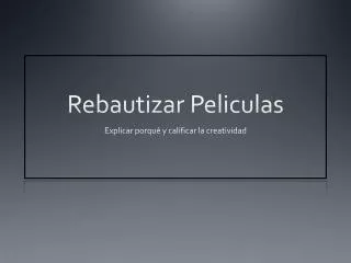 rebautizar peliculas
