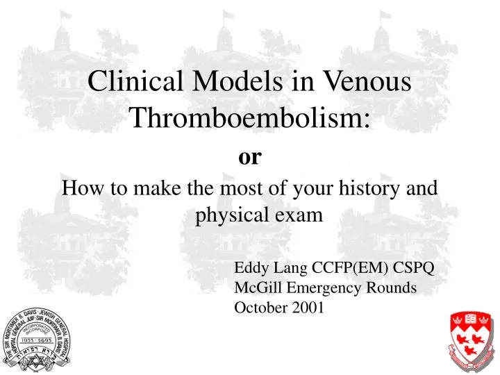 clinical models in venous thromboembolism