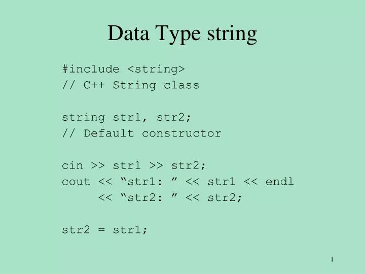 data type string