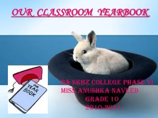 DA SKBZ COLLEGE PHASE VI Miss ANUSHKA NAVEED GRADE 10 2010-2011