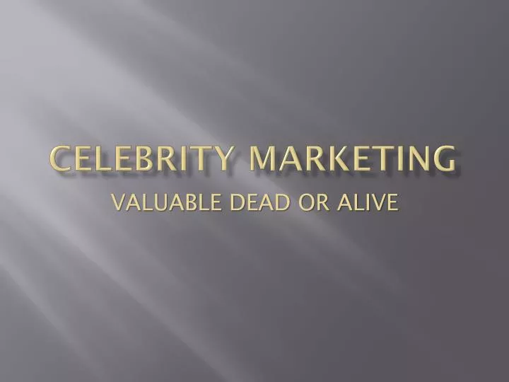 celebrity marketing