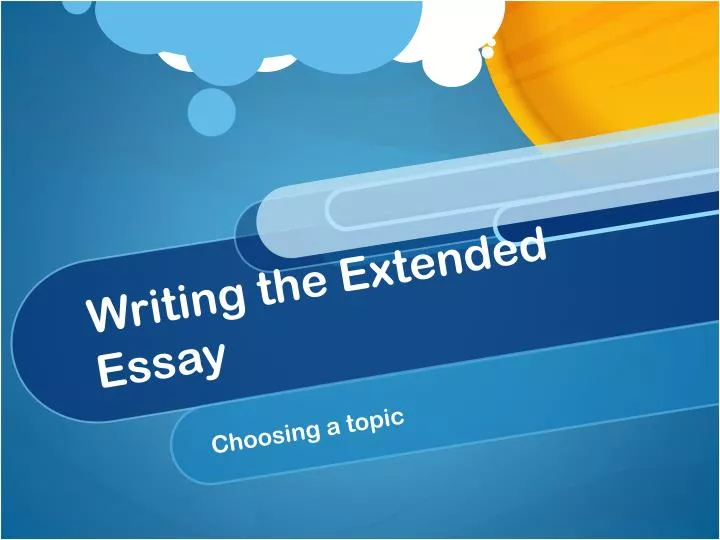 writing the extended essay