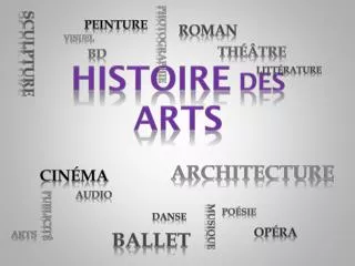 histoire des arts