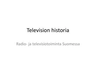television historia