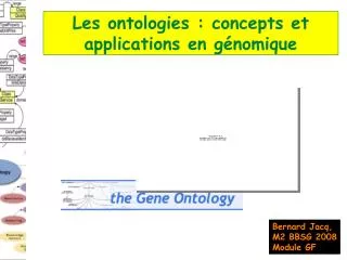 les ontologies concepts et applications en g nomique
