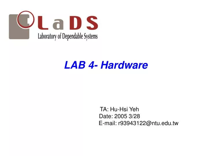lab 4 hardware