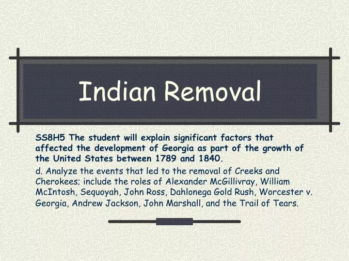 indian removal