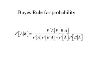 Bayes Rule for probability