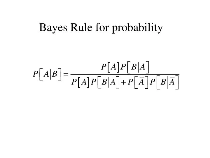 bayes rule for probability