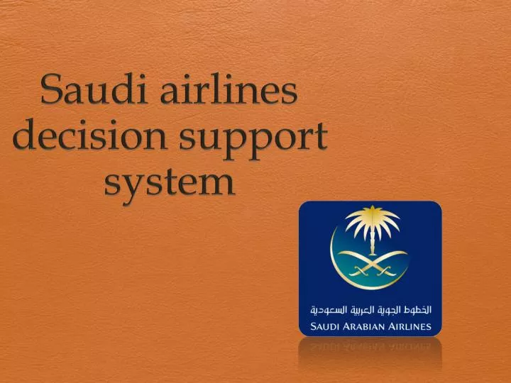 saudi airlines decision support system
