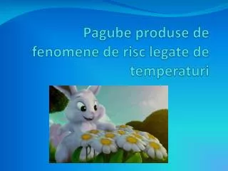 pagube produse de fenomene de risc legate de temperaturi