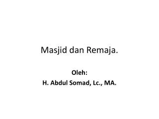 masjid dan remaja