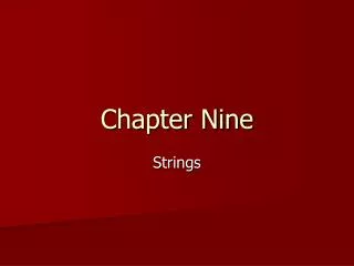 Chapter Nine