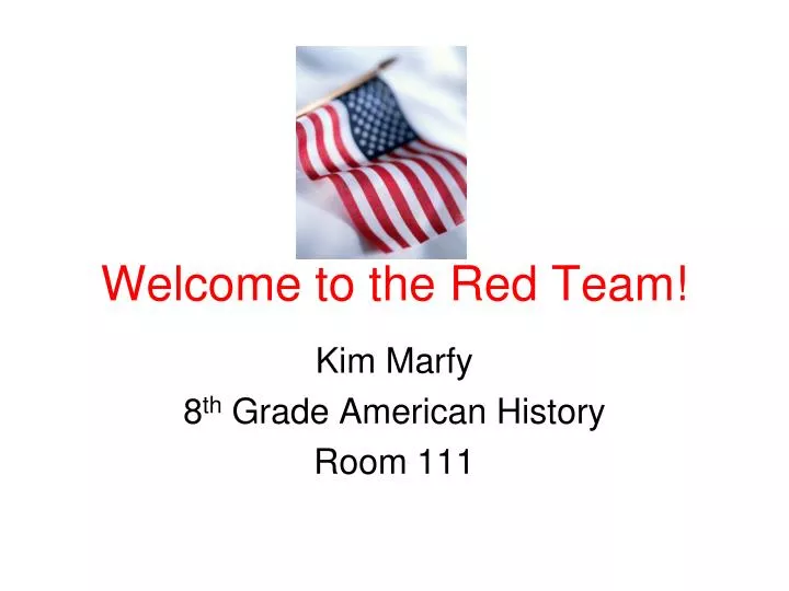 welcome to the red team