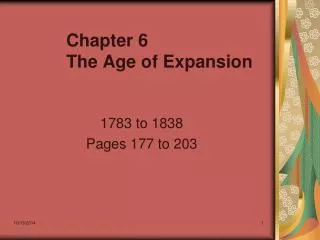 Chapter 6 The Age of Expansion