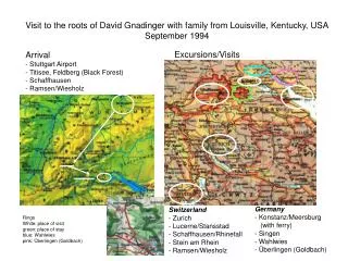 Visit to the roots of David Gnadinger with family from Louisville, Kentucky, USA September 1994