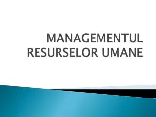 managementul resurselor umane