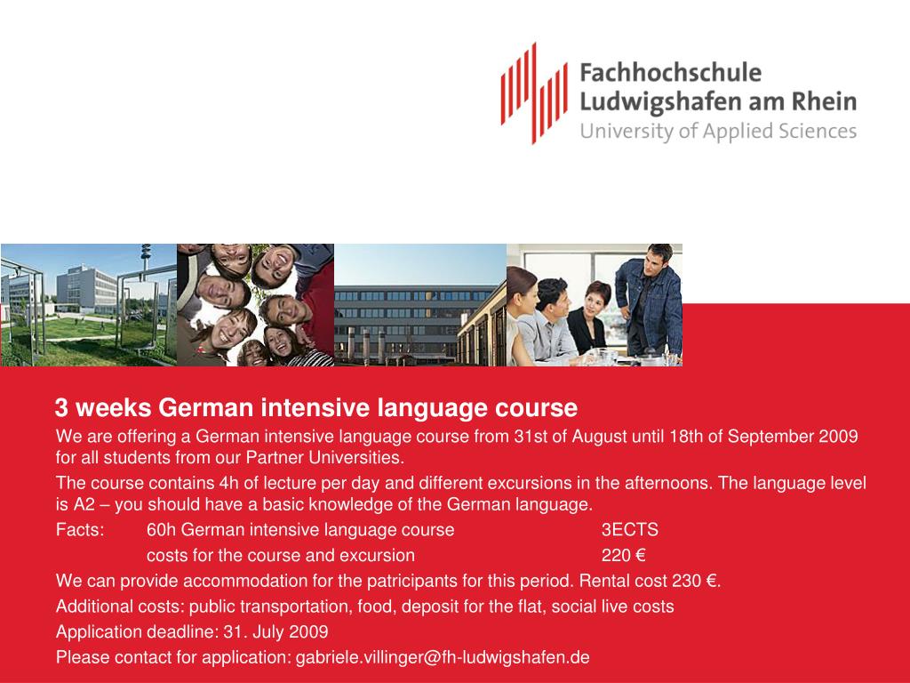 German Language Intensive Course Post PPT - 3 weeks German intensive language course PowerPoint Presentation ...