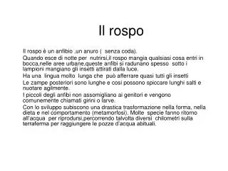 il rospo