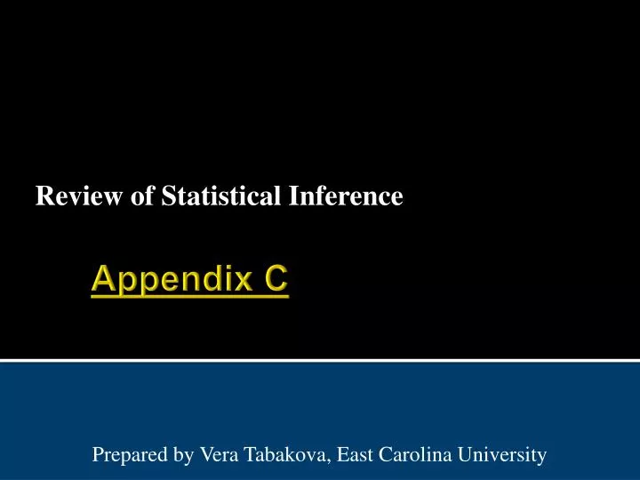 review of statistical inference