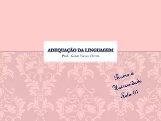 adequa o da linguagem