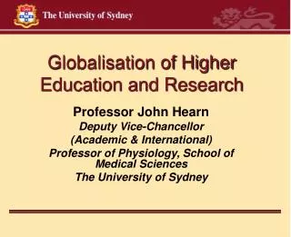 Globalisation of Higher Education and Research