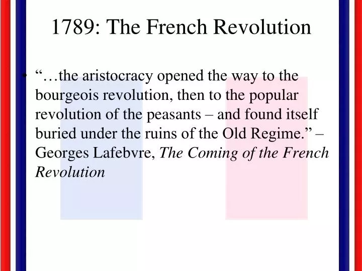 1789 the french revolution