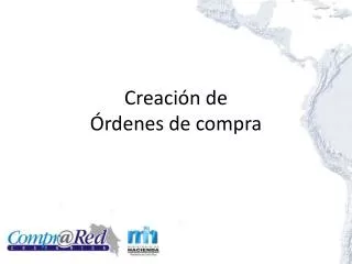 creaci n de rdenes de compra