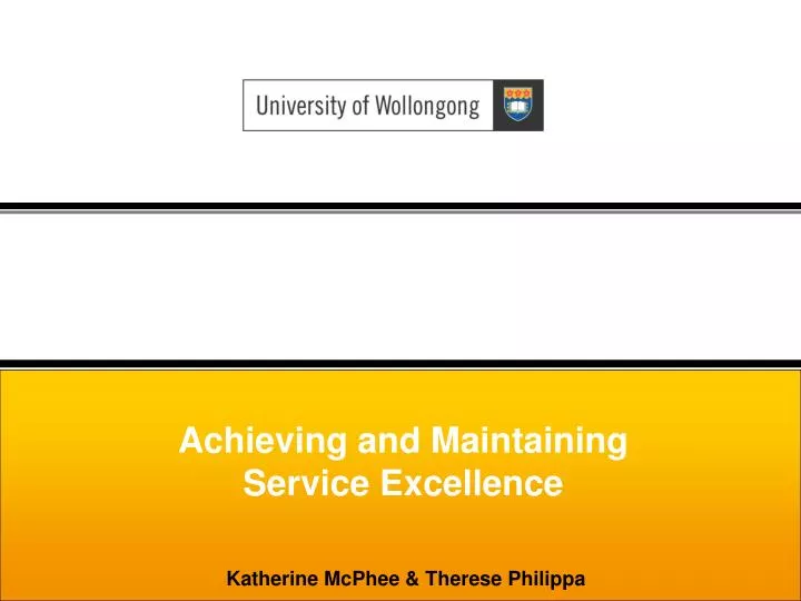 achieving and maintaining service excellence katherine mcphee therese philippa