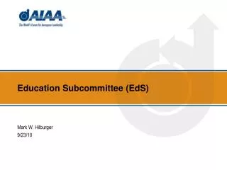 Education Subcommittee (EdS)