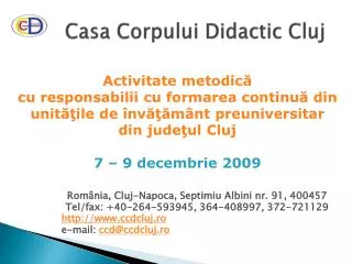 casa corpului didactic cluj