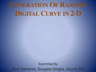 Generation Of Random Digital Curve in 2-D