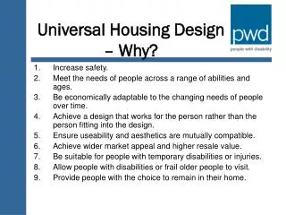 universal housing design why