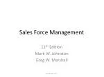 Sales Force Management - slide 1