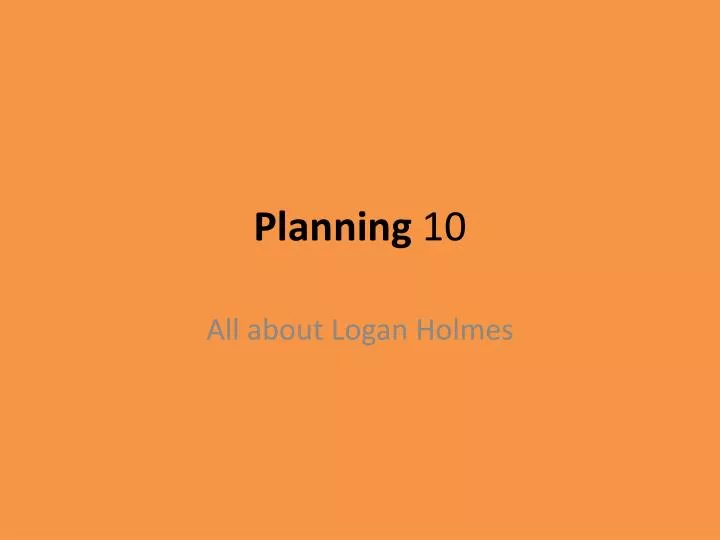 planning 10