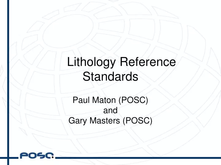 lithology reference standards