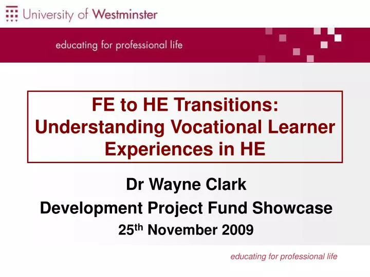 fe to he transitions understanding vocational learner experiences in he