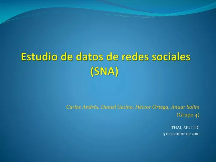 estudio de datos de redes sociales sna
