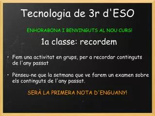 tecnologia de 3r d eso