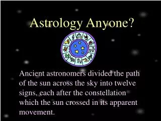 Astrology Anyone?